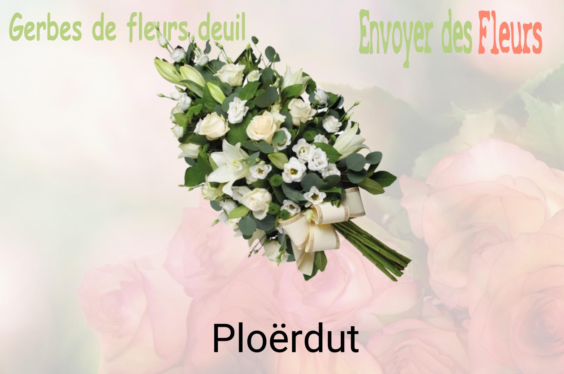 Gerbe de fleurs de deuil livrée à Ploërdut